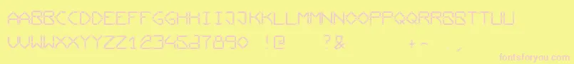 Conductingpaths Font – Pink Fonts on Yellow Background