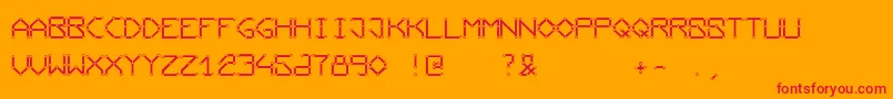 Conductingpaths Font – Red Fonts on Orange Background