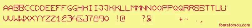 Conductingpaths Font – Red Fonts on Yellow Background