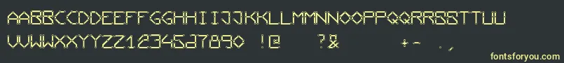Conductingpaths Font – Yellow Fonts on Black Background