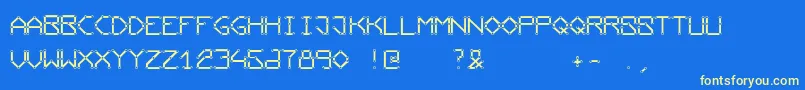 Conductingpaths Font – Yellow Fonts on Blue Background