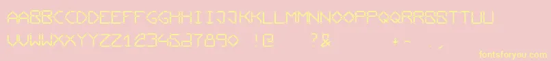 Conductingpaths Font – Yellow Fonts on Pink Background