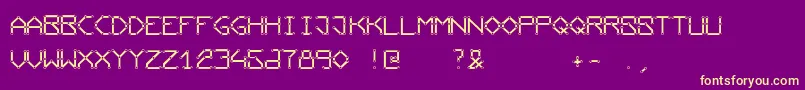 Conductingpaths Font – Yellow Fonts on Purple Background