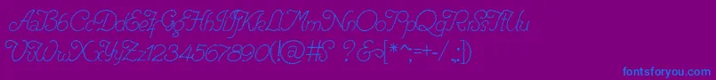 RenaniaTrash Font – Blue Fonts on Purple Background