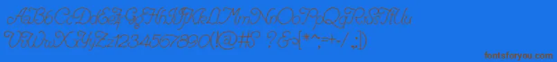 RenaniaTrash Font – Brown Fonts on Blue Background