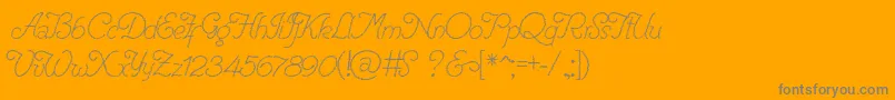 RenaniaTrash-Schriftart – Graue Schriften auf orangefarbenem Hintergrund