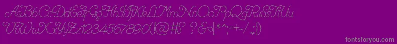 RenaniaTrash-Schriftart – Graue Schriften auf violettem Hintergrund