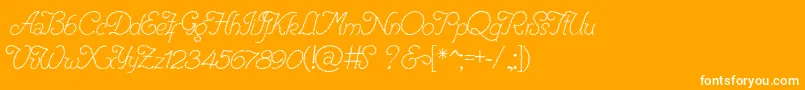 RenaniaTrash Font – White Fonts on Orange Background