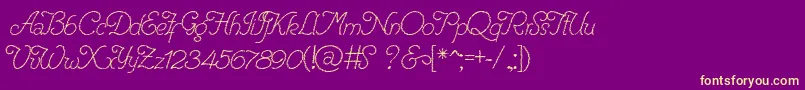 RenaniaTrash Font – Yellow Fonts on Purple Background