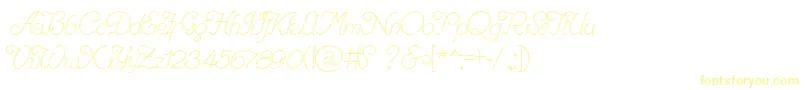 RenaniaTrash Font – Yellow Fonts on White Background