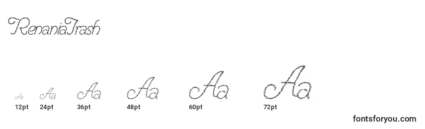 RenaniaTrash Font Sizes