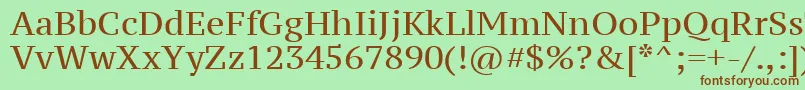 Ptz55fW Font – Brown Fonts on Green Background