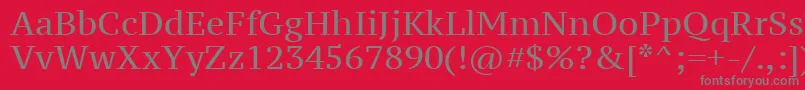 Ptz55fW Font – Gray Fonts on Red Background