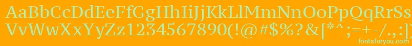 Ptz55fW Font – Green Fonts on Orange Background
