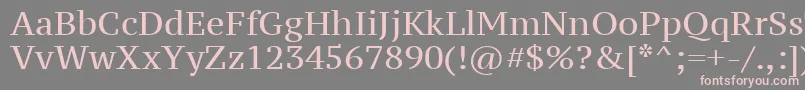 Ptz55fW Font – Pink Fonts on Gray Background
