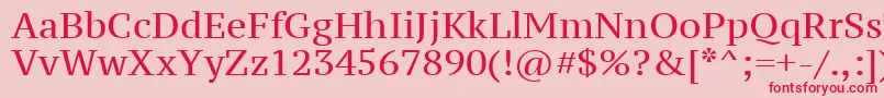 Ptz55fW Font – Red Fonts on Pink Background
