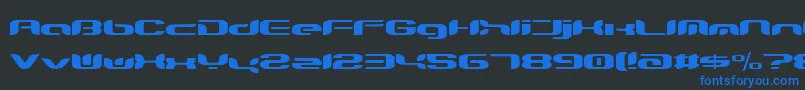 Teknikohlremix01Normal Font – Blue Fonts on Black Background