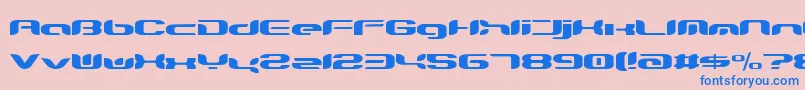 Teknikohlremix01Normal-Schriftart – Blaue Schriften auf rosa Hintergrund