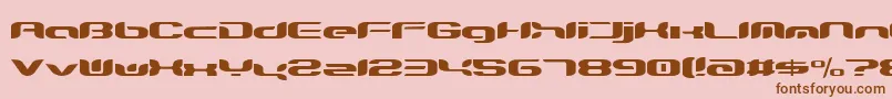Teknikohlremix01Normal Font – Brown Fonts on Pink Background