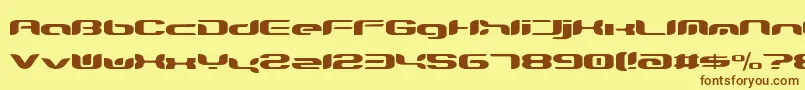 Teknikohlremix01Normal Font – Brown Fonts on Yellow Background