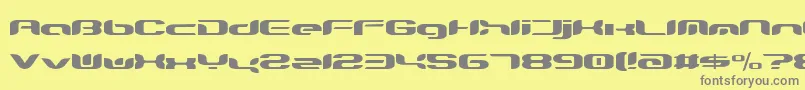 Teknikohlremix01Normal Font – Gray Fonts on Yellow Background