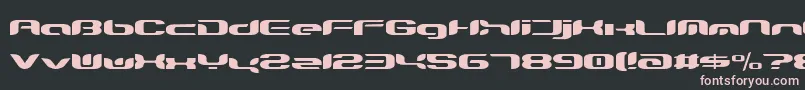 フォントTeknikohlremix01Normal – 黒い背景にピンクのフォント