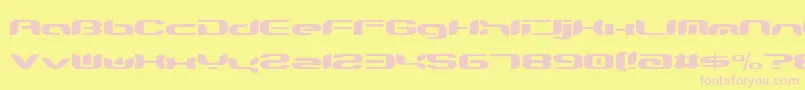Teknikohlremix01Normal Font – Pink Fonts on Yellow Background