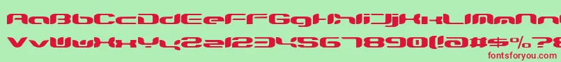 Teknikohlremix01Normal Font – Red Fonts on Green Background