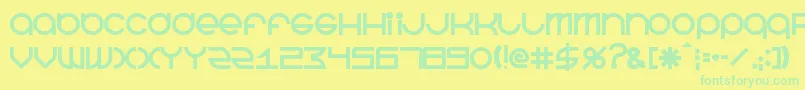 BeastmodeBold Font – Green Fonts on Yellow Background