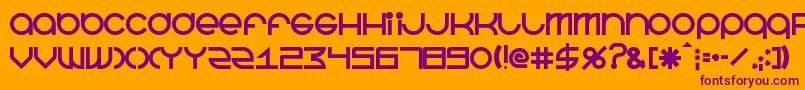 BeastmodeBold Font – Purple Fonts on Orange Background