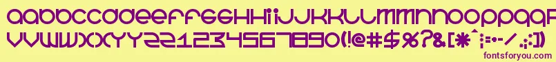 BeastmodeBold Font – Purple Fonts on Yellow Background