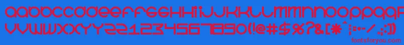 Fonte BeastmodeBold – fontes vermelhas em um fundo azul