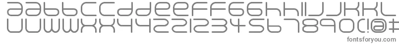 フォントCreaminal – 白い背景に灰色の文字