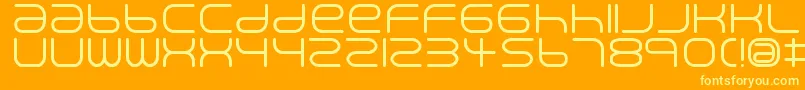 Police Creaminal – polices jaunes sur fond orange