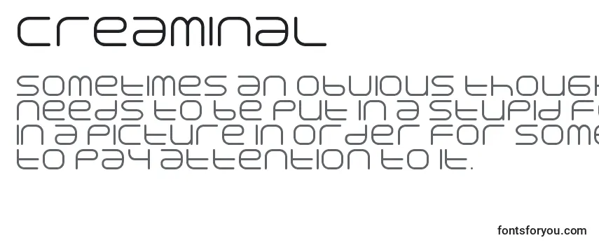 Creaminal Font