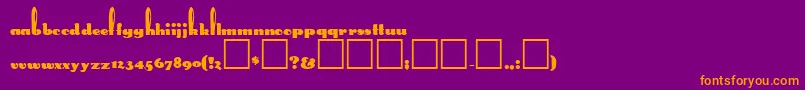 RandallRegular Font – Orange Fonts on Purple Background