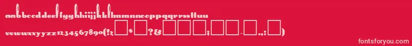 フォントRandallRegular – 赤い背景にピンクのフォント