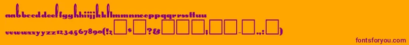 RandallRegular Font – Purple Fonts on Orange Background