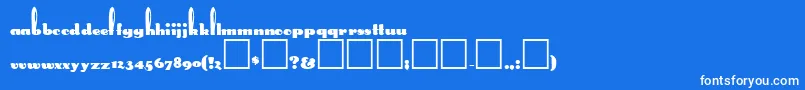Шрифт RandallRegular – белые шрифты на синем фоне