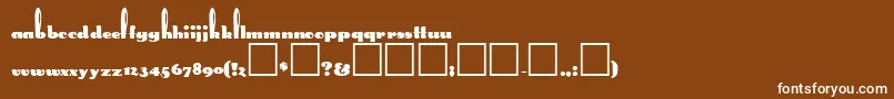 Шрифт RandallRegular – белые шрифты на коричневом фоне