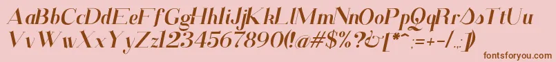 SantanderItalic Font – Brown Fonts on Pink Background