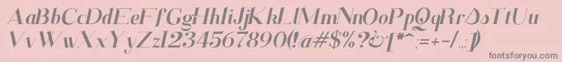 SantanderItalic Font – Gray Fonts on Pink Background