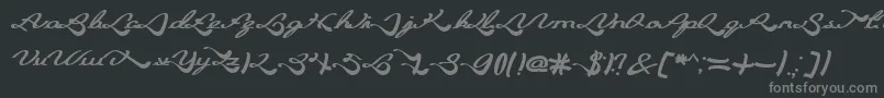 BlessingSon-Schriftart – Graue Schriften auf schwarzem Hintergrund