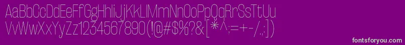 RakeslyUl Font – Green Fonts on Purple Background