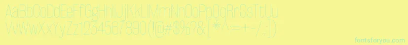 RakeslyUl Font – Green Fonts on Yellow Background