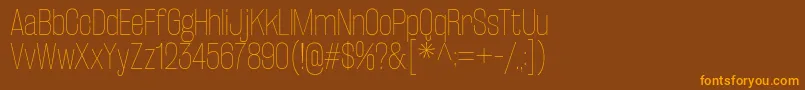 RakeslyUl Font – Orange Fonts on Brown Background