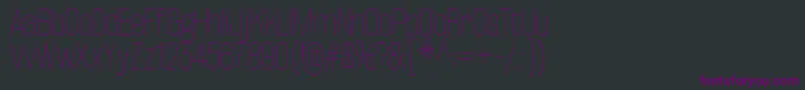 RakeslyUl-fontti – violetit fontit mustalla taustalla