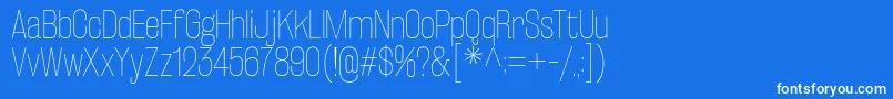 RakeslyUl Font – White Fonts on Blue Background