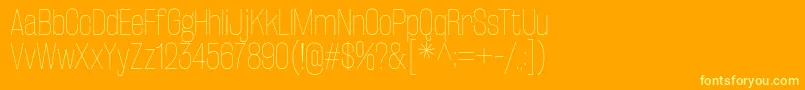 RakeslyUl Font – Yellow Fonts on Orange Background