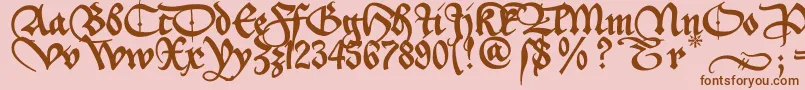 Aeiou2u Font – Brown Fonts on Pink Background